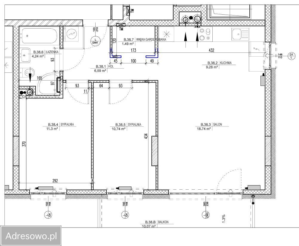 Mieszkanie 3-pokojowe Olsztyn Kormoran, ul. Wincentego Pstrowskiego. Zdjęcie 20