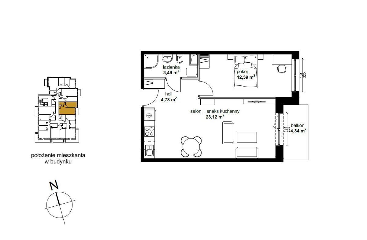 Mieszkanie 2-pokojowe Lublin, ul. Lesława Pagi. Zdjęcie 11