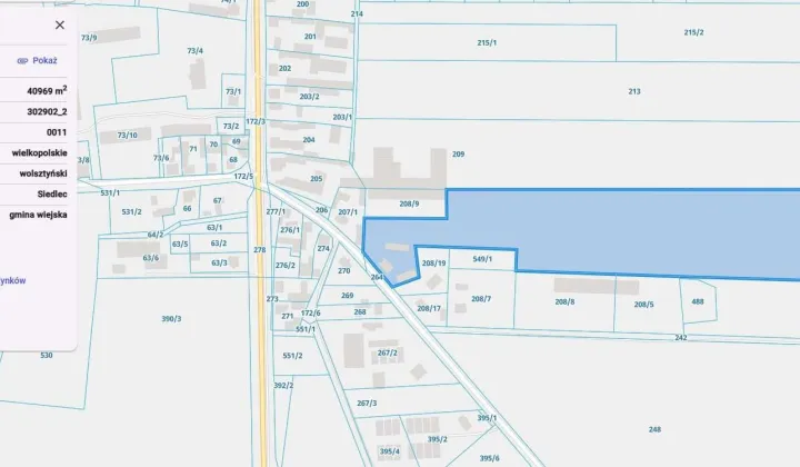 Działka rolna Kiełpiny