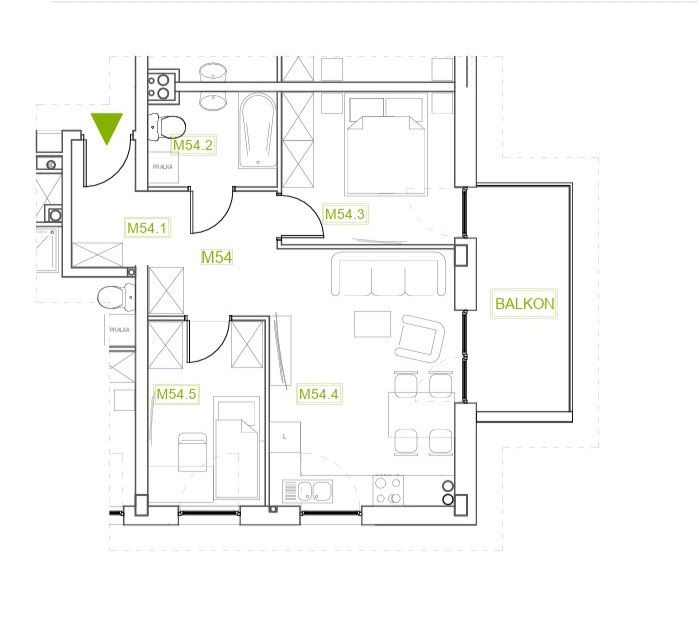 Mieszkanie 3-pokojowe Rzeszów, ul. Staroniwska. Zdjęcie 11