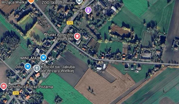 Działka rolna Wrząca Wielka