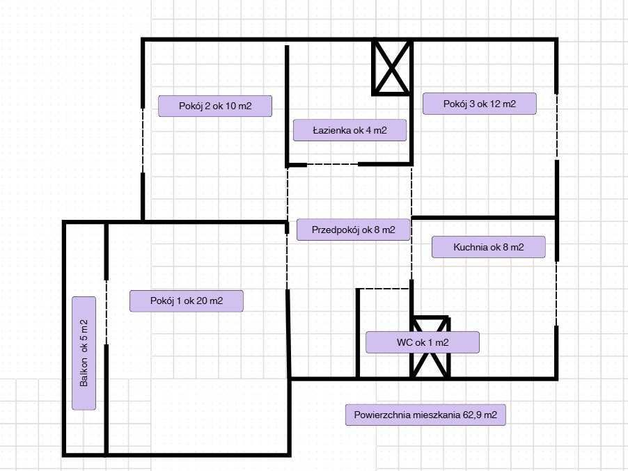 Mieszkanie 3-pokojowe Dobczyce, os. Piastowskie. Zdjęcie 1