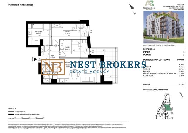 Mieszkanie 3-pokojowe Kraków, ul. Eljasza Walerego Radzikowskiego. Zdjęcie 8