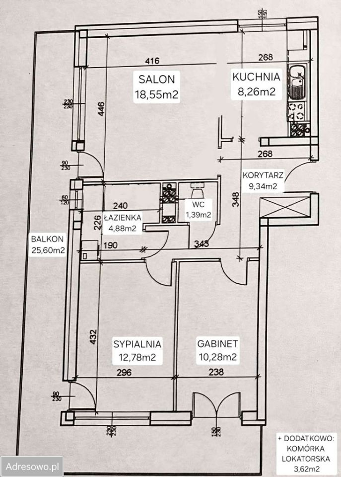 Mieszkanie 3-pokojowe Siedlce, ul. Aleksandra Rytla. Zdjęcie 2