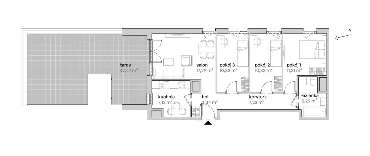 Mieszkanie 4-pokojowe Poznań Starołęka, ul. Unii Lubelskiej. Zdjęcie 7