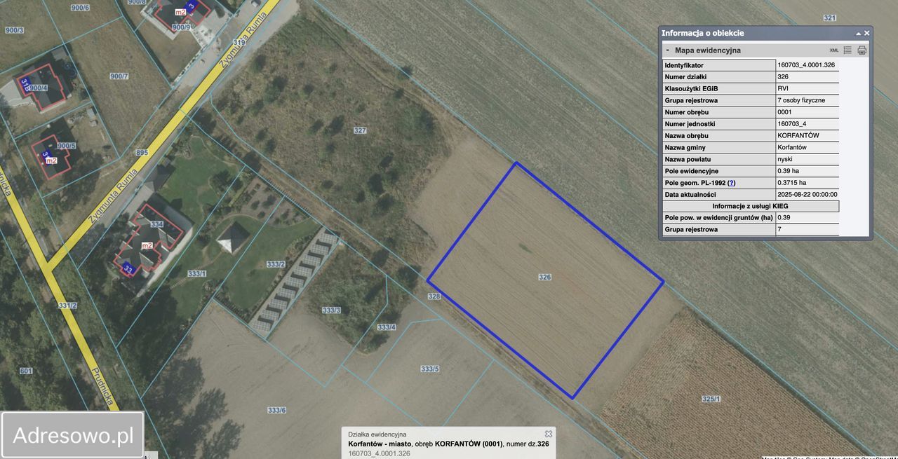 Działka budowlana Korfantów. Zdjęcie 8