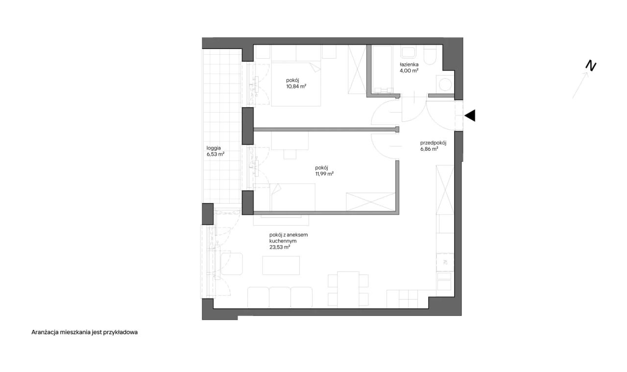 Mieszkanie 3-pokojowe Kraków Bieżanów, ul. Henryka i Karola Czeczów. Zdjęcie 7