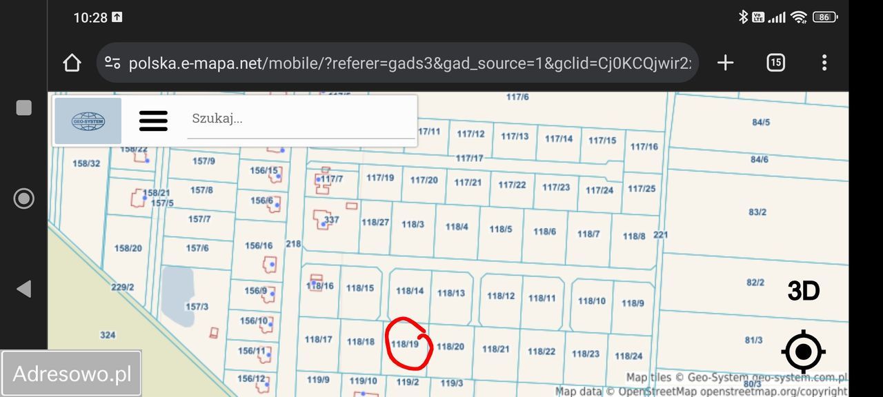 Działka budowlana Krzeczyn