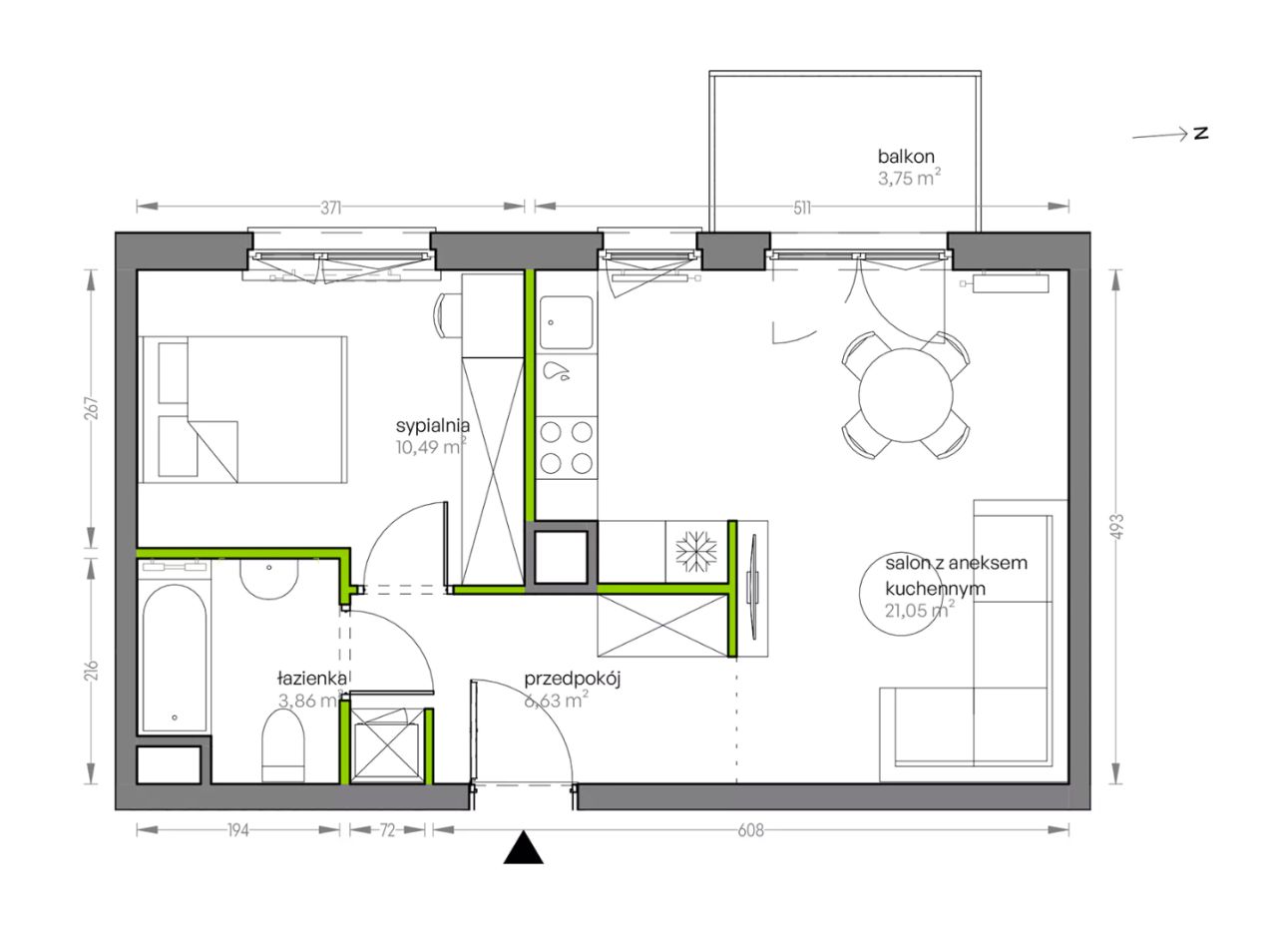 Mieszkanie 2-pokojowe Kraków Płaszów, ul. Myśliwska. Zdjęcie 25