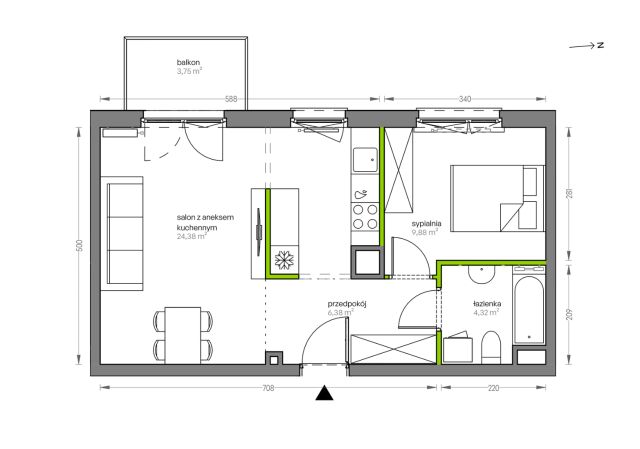 Mieszkanie 2-pokojowe Kraków Płaszów, ul. Myśliwska. Zdjęcie 25
