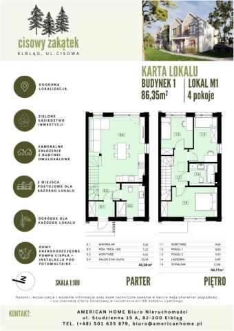 bliźniak, 4 pokoje Elbląg, ul. Cisowa. Zdjęcie 13