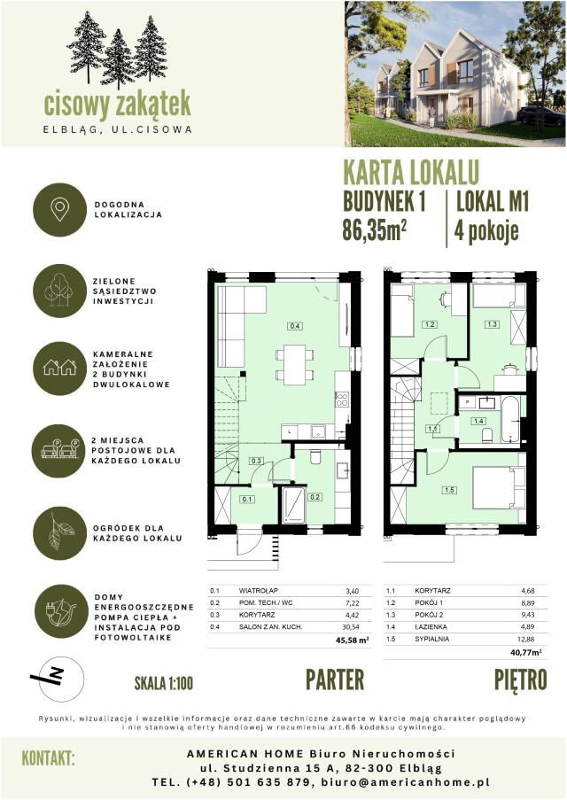 bliźniak, 4 pokoje Elbląg, ul. Cisowa. Zdjęcie 11