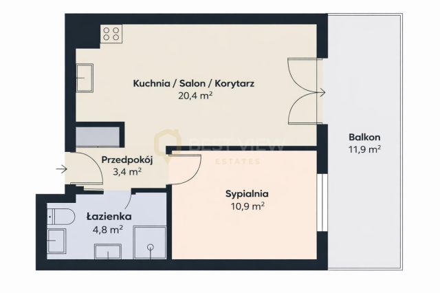 Mieszkanie 2-pokojowe Warszawa Wilanów, ul. Zdrowa. Zdjęcie 9