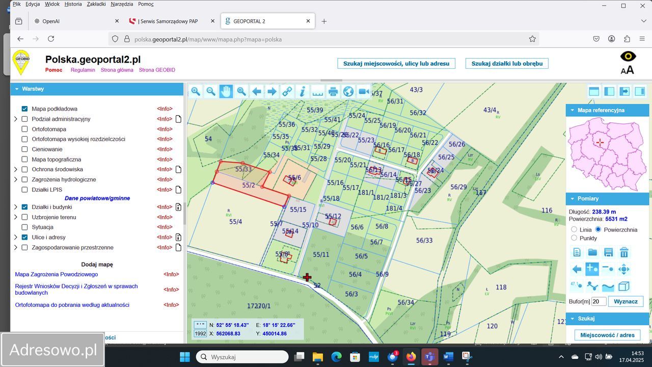 Działka budowlana Liszkowice