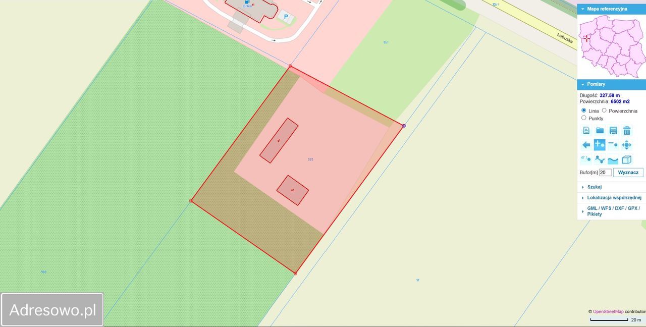 Działka inwestycyjna Karnin, ul. Lubuska