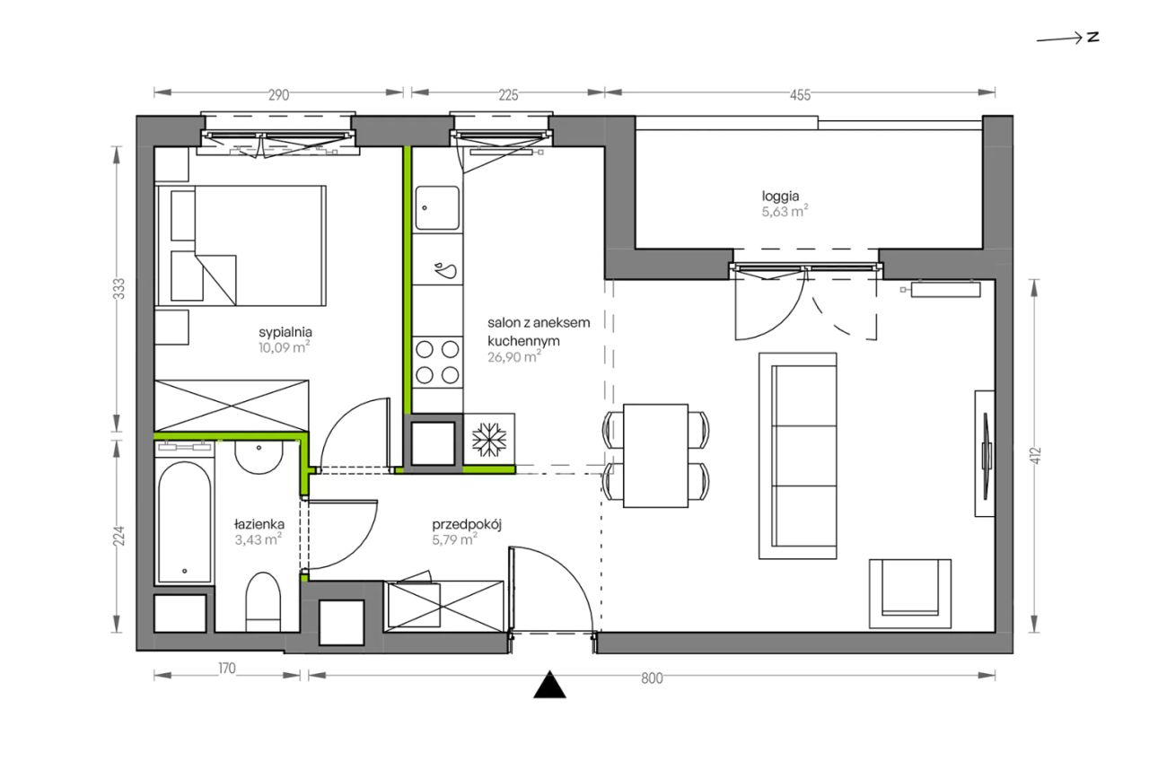 Mieszkanie 2-pokojowe Kraków Płaszów, ul. Myśliwska. Zdjęcie 25