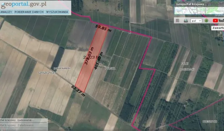 Działka rolna Szyszczyce