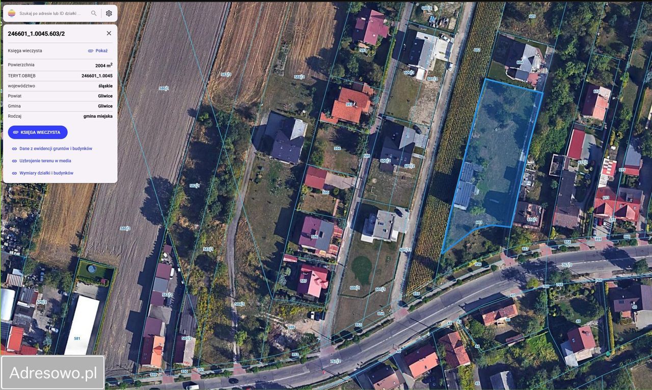 Działka budowlana Gliwice Wójtowa Wieś, ul. Ignacego Daszyńskiego. Zdjęcie 3