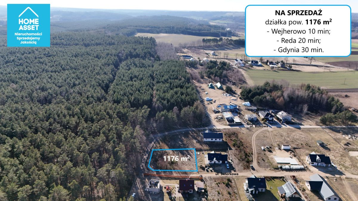 Działka budowlana Warszkowo, ul. Świerkowa. Zdjęcie 7