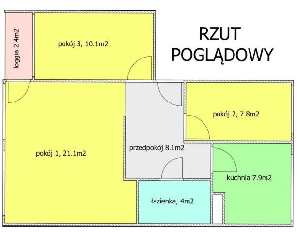 Mieszkanie 3-pokojowe Wrocław Krzyki, ul. Komandorska. Zdjęcie 3