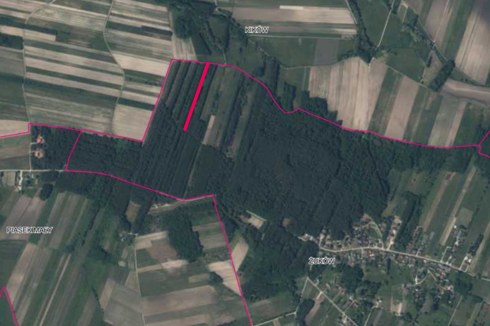 Działka leśna Żuków