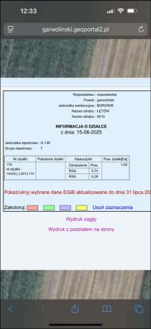 Działka rolna Łętów, Łetow. Zdjęcie 1