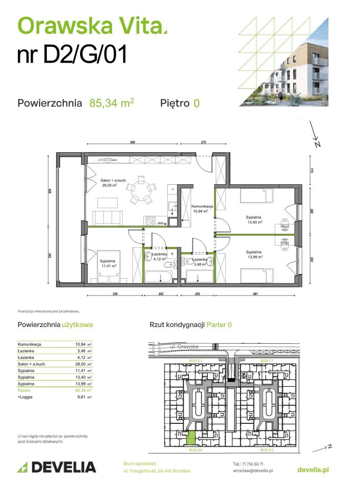 Mieszkanie 4-pokojowe Wrocław Ołtaszyn, ul. Orawska. Zdjęcie 8