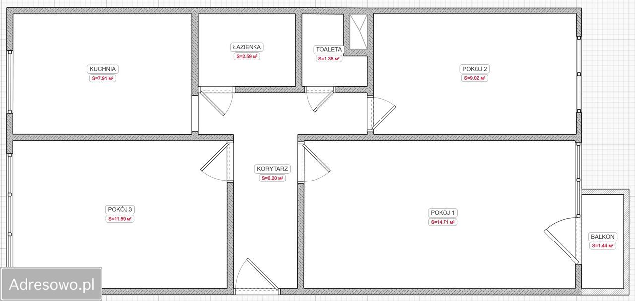 Mieszkanie 3-pokojowe Śrem, ul. Tadeusza Bora Komorowskiego. Zdjęcie 9