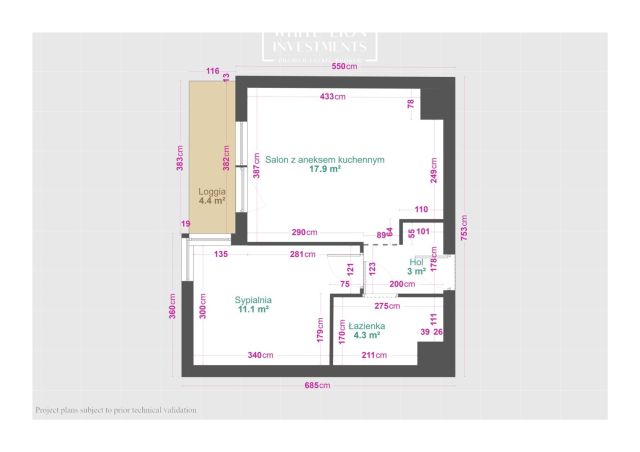 Mieszkanie 2-pokojowe Warszawa Mokotów, ul. Mariana Zdziechowskiego. Zdjęcie 17