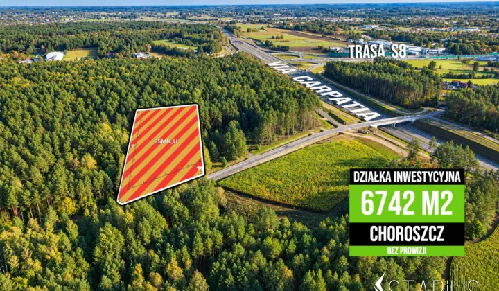 Działka inwestycyjna Choroszcz, ul. Tadeusza Kościuszki