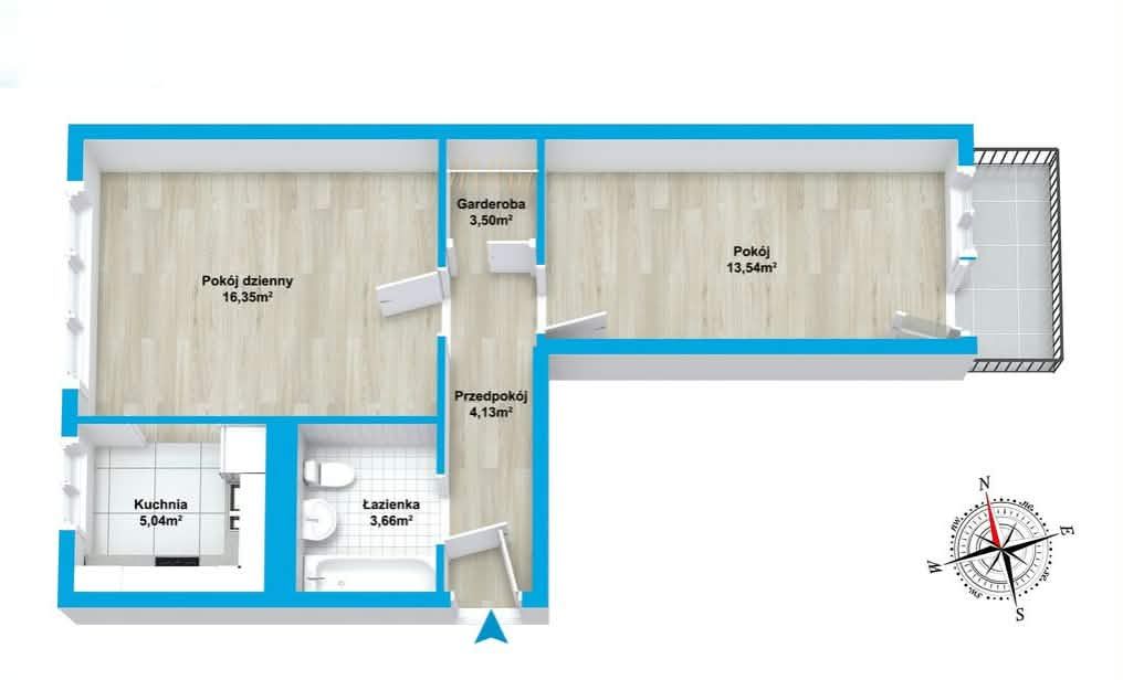 Mieszkanie 2-pokojowe Świnoujście Centrum, ul. Konstytucji 3 Maja. Zdjęcie 20
