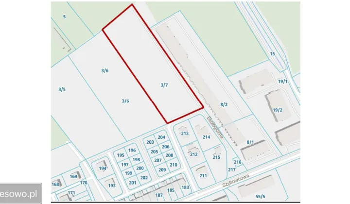 Działka budowlana Szczecin Dąbie, ul. Ekologiczna