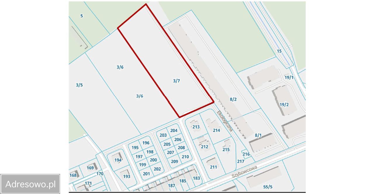Działka budowlana Szczecin Dąbie, ul. Ekologiczna