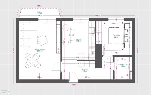 Mieszkanie 2-pokojowe Kielce Centrum. Zdjęcie 21