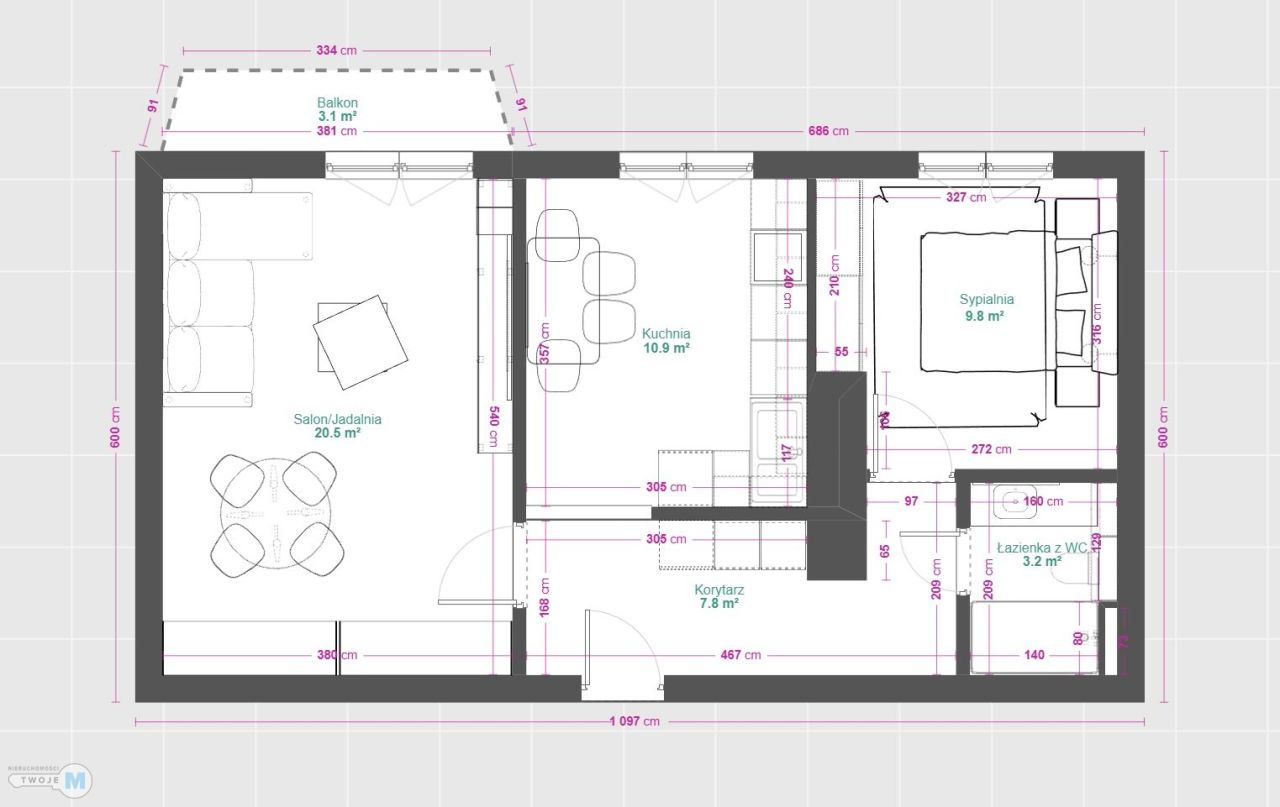 Mieszkanie 2-pokojowe Kielce Centrum. Zdjęcie 17