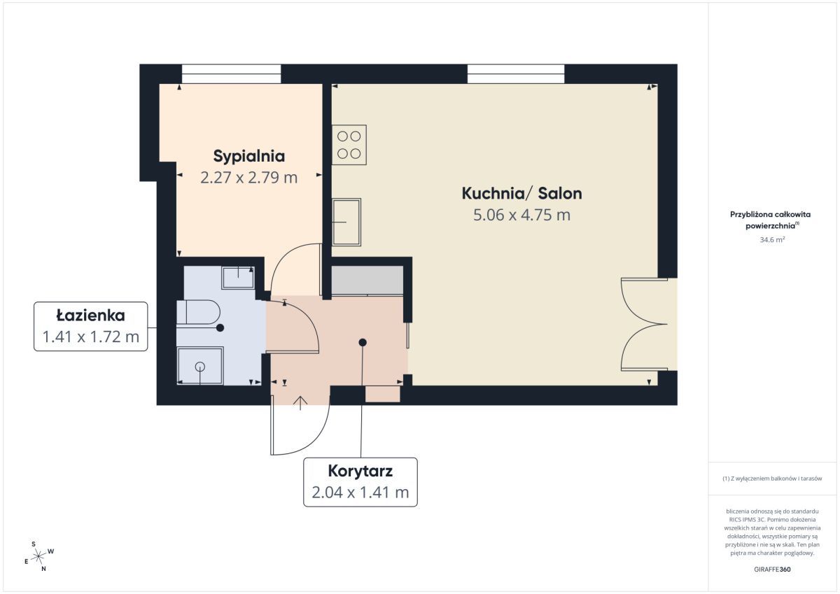 Mieszkanie 2-pokojowe Gdańsk Nowy Port, ul. Władysława IV. Zdjęcie 11