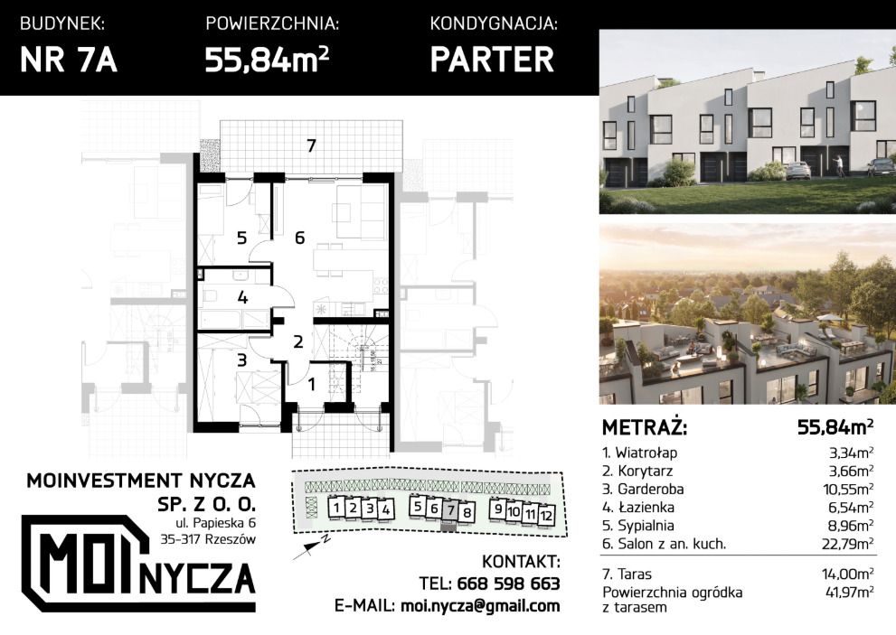 Mieszkanie 3-pokojowe Rzeszów, ul. Wacława Nycza. Zdjęcie 16