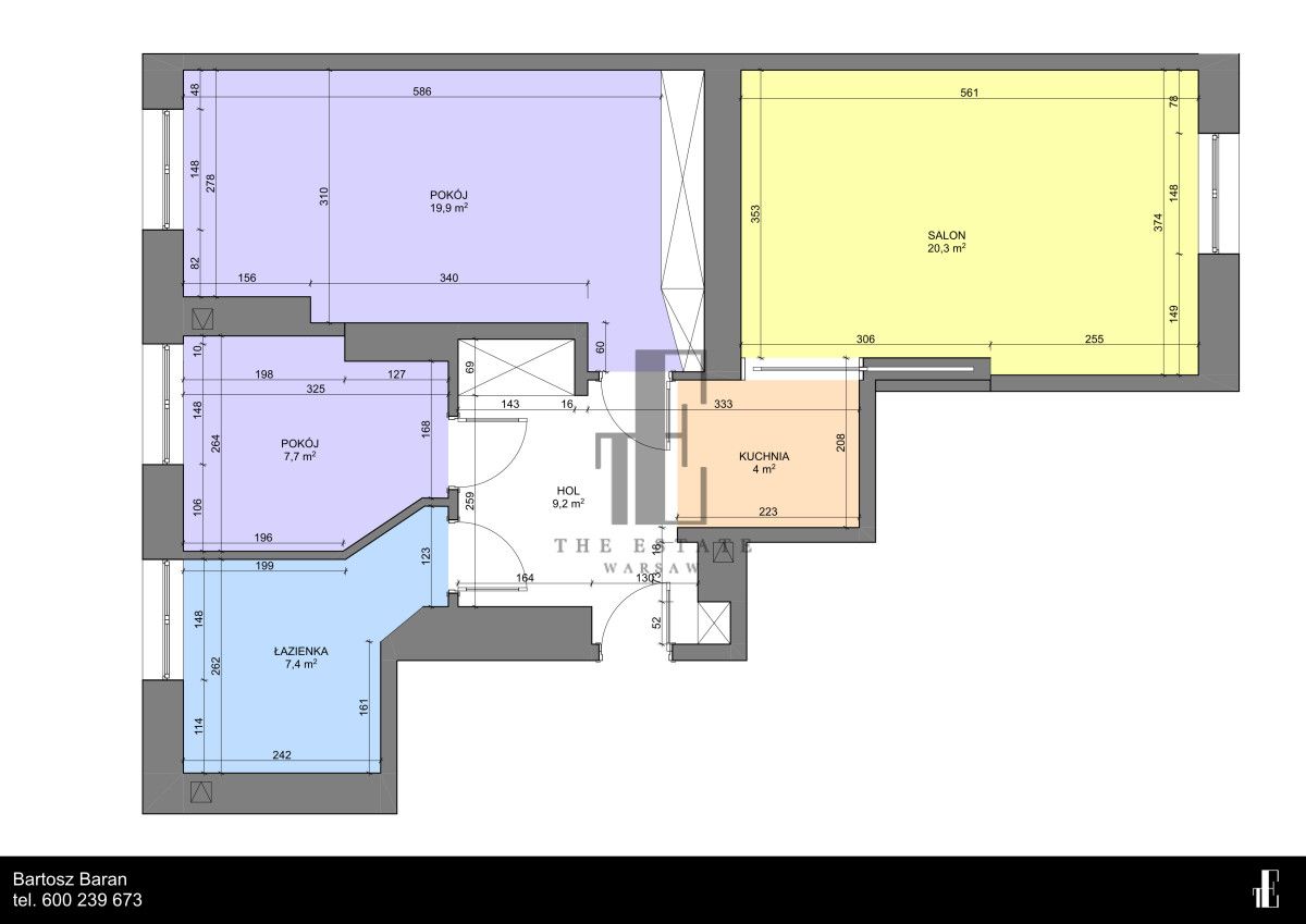 Mieszkanie 3-pokojowe Warszawa Śródmieście, ul. Ludwika Waryńskiego. Zdjęcie 12