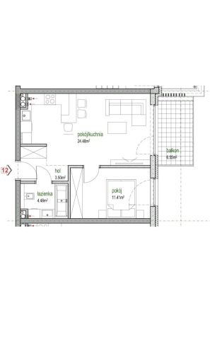 Mieszkanie 2-pokojowe Częstochowa Parkitka, ul. Małopolska. Zdjęcie 10