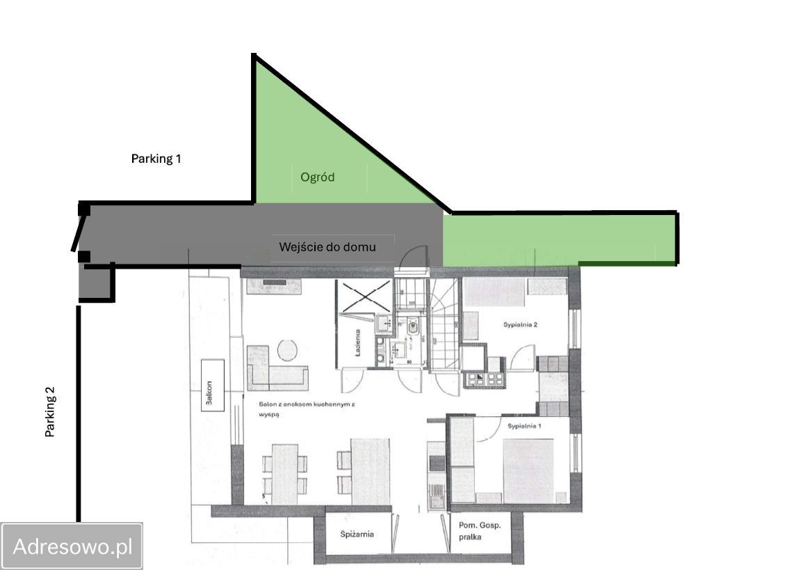 Mieszkanie 3-pokojowe Kiełczów, ul. Akacjowa. Zdjęcie 7