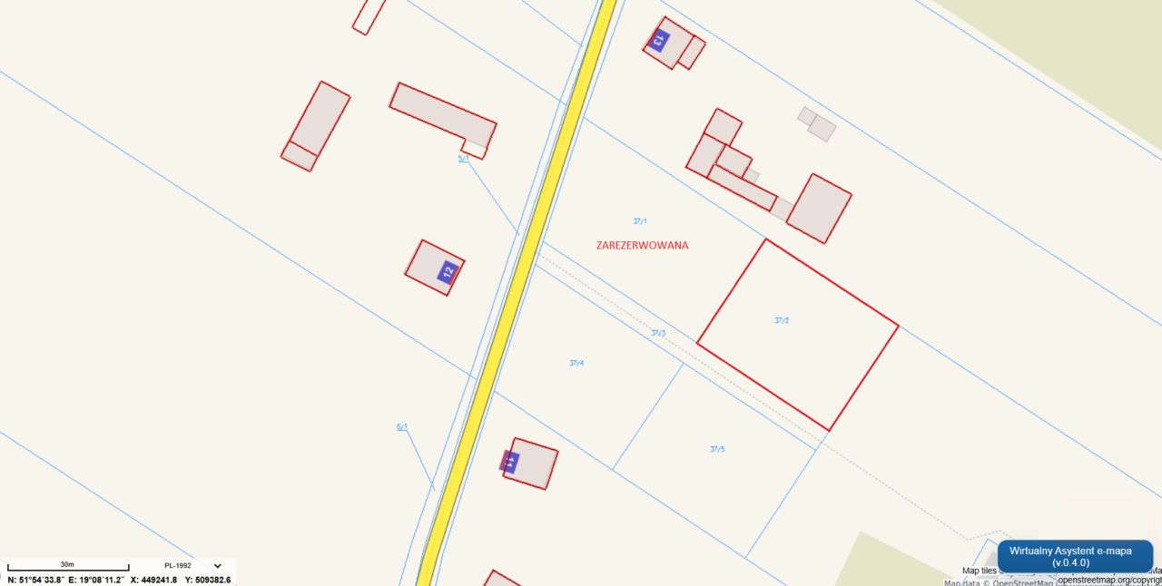 Działka budowlana Marcinów. Zdjęcie 1