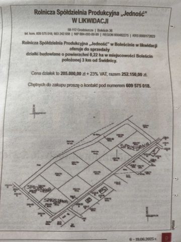 Działka budowlana Boleścin. Zdjęcie 1