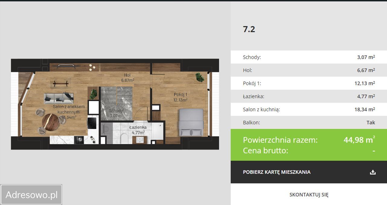 Mieszkanie 2-pokojowe Kraków Prądnik Biały, ul. Jordanowska. Zdjęcie 14