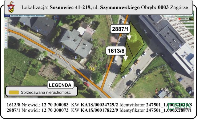 Działka inna Sosnowiec Zagórze, ul. Karola Szymanowskiego. Zdjęcie 1