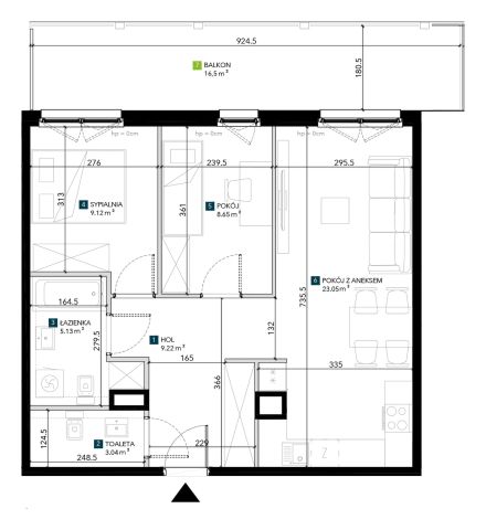 Mieszkanie 3-pokojowe Wrocław Krzyki, ul. Świeradowska. Zdjęcie 5