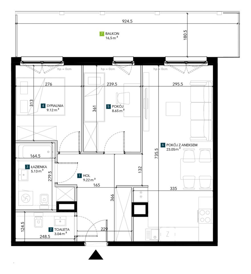 Mieszkanie 3-pokojowe Wrocław Krzyki, ul. Świeradowska. Zdjęcie 5