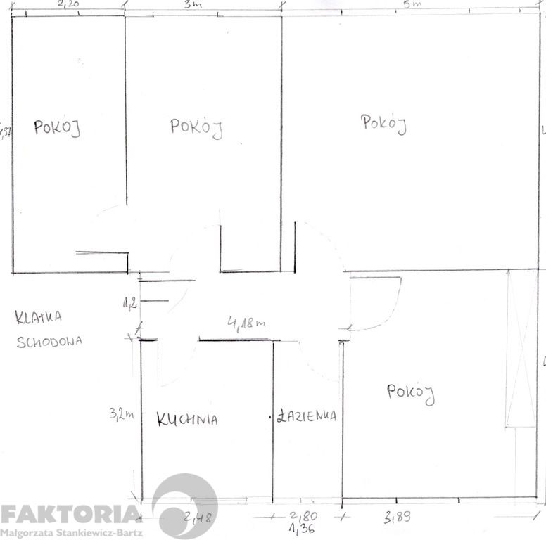 Mieszkanie 4-pokojowe Szczecin Pogodno, pl. Adama Mickiewicza. Zdjęcie 3