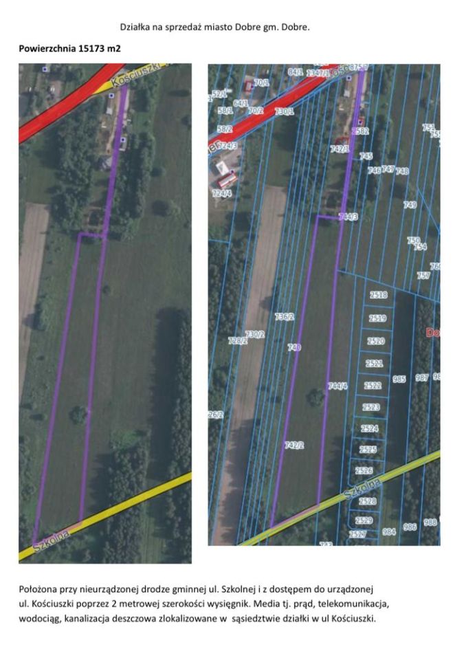 Działka budowlana Dobre, ul. Szkolna. Zdjęcie 4