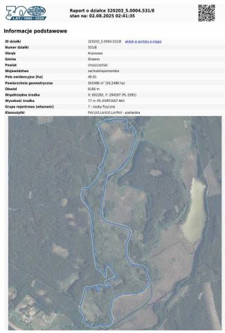 Działka Drawno. Zdjęcie 1