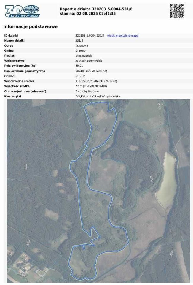 Działka Drawno. Zdjęcie 1